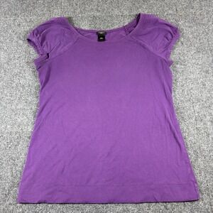 Ann Taylor‎ Top - Purple Cap Sleeve Shirt - Women's Size Large Stretch